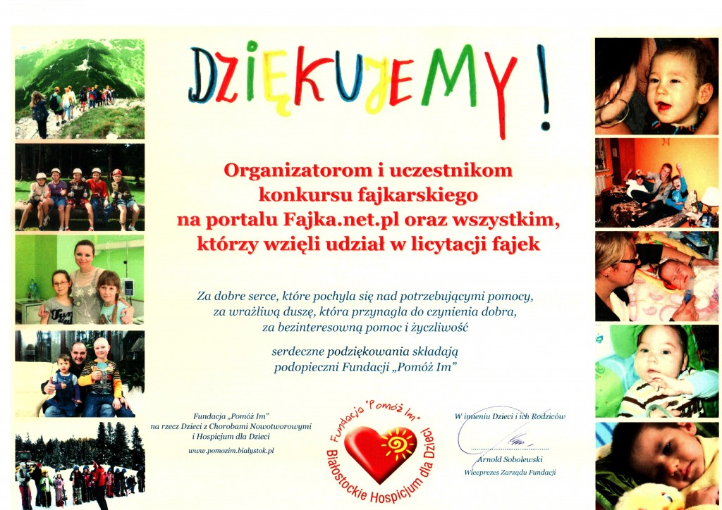 laurka konkurs fajkarski fundacja pomóż im